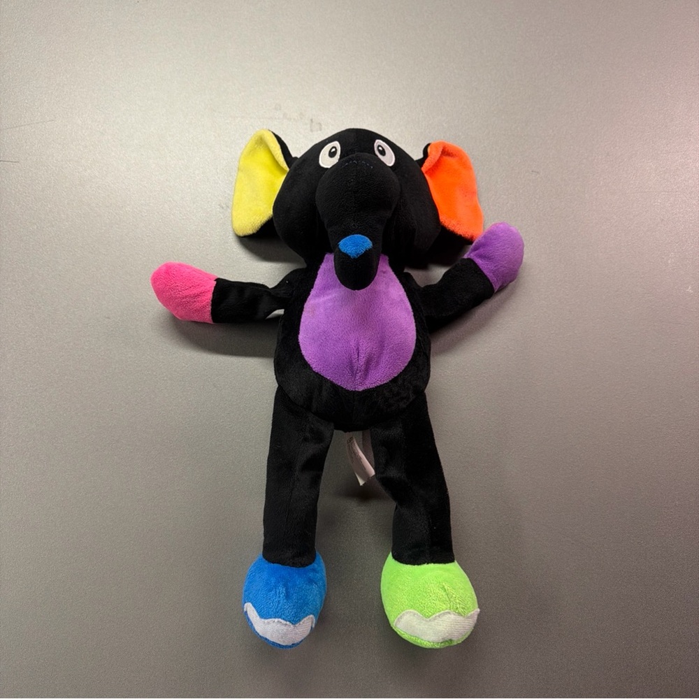 Sugarloaf Multi Color ELEPHANT 15" HOT PINK Snout Plush Claw Toys Kellytoy